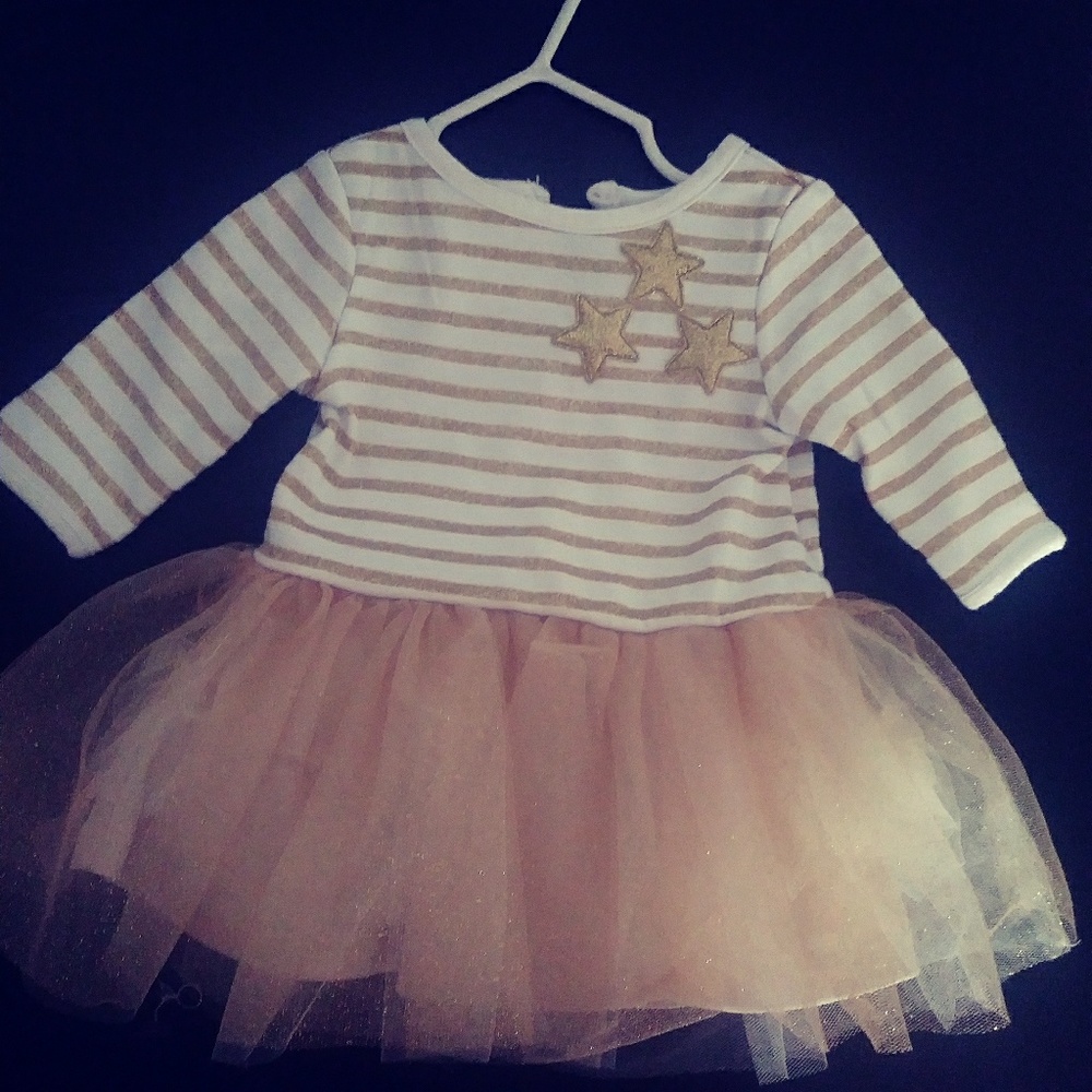 Gold and white tutu dress
